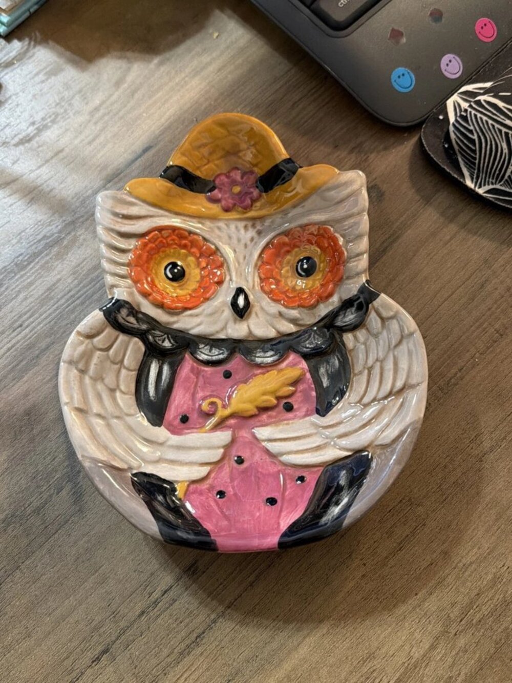 Johanna Parker Harvest Owl Spoon Rest - NWOT